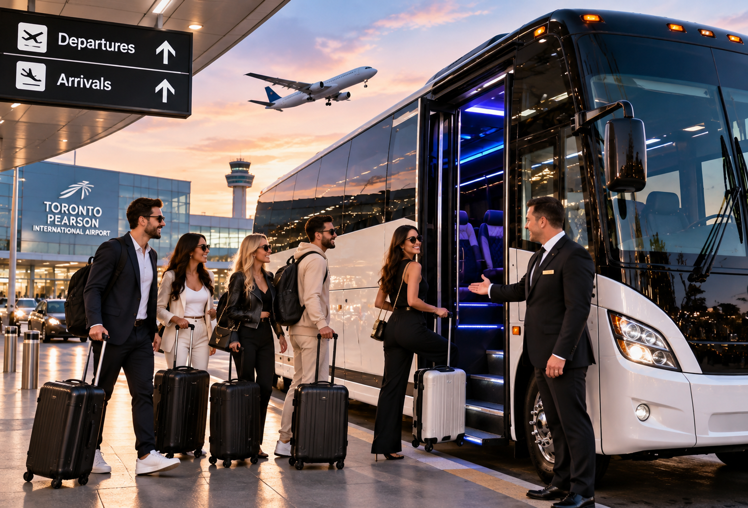 Toronto Party Bus Rentals airport pickup